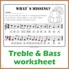 Image for Thanksgiving Music Activities - Treble & Bass Note Names product