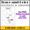 Image for Trace and Color Worksheets Year Long Mega Bundle | Holidays & Seasons product
