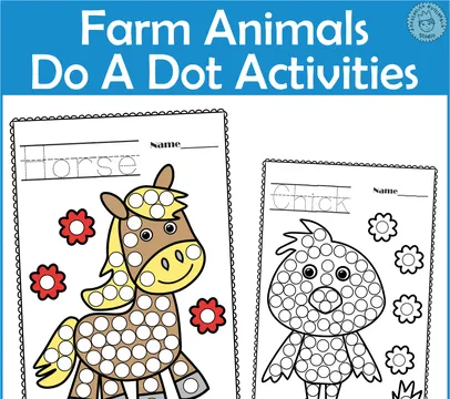 Farm Animals Do a Dot Printable Activities