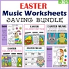 Easter Music Coloring Activities Bundle