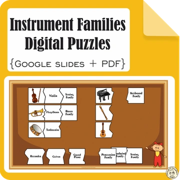 Instrument Families Digital Puzzles {Google Slides + PDF}