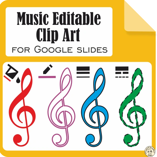 Music Editable Clip Art for Google Slides