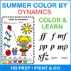 Image for Summer Color by Dynamics Music Coloring Pages product