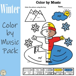 Image for Winter Music Color by Music Pack | Music Color by Note product