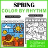 Image for Spring Music Color by Code Worksheets | Color by Rhythm product