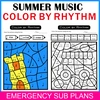 Image for Color by Rhythm Summer Themed Pages {standard notation} product