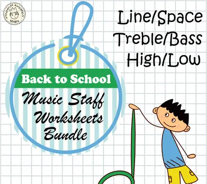 Back to School Music Staff Worksheet Bundle