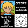 Image for Peter and the Wolf Color by Code Clipart product