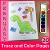 Image for Valentine`s Day Trace and Color Pages {Fine Motor Skills + Pre-writing} product