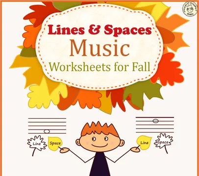 Fall Music Worksheets Pack {Line -Space, High -Low}