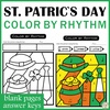 Image for St. Patrick`s Day Music Color by Rhythm Sheets | Music Color-by-Code product