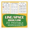 Image for Back to School Music Staff Worksheet Bundle product