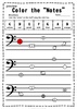 Image for Bass Clef Note Naming Worksheets for Spring product