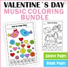 Image for Valentine`s Day Music Coloring Activities Bundle | Color by Note product