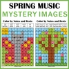 Image for Spring Music Activites - Color by Note Mystery Pictures product
