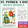 Image for St. Patrick`s Day Music Theory Coloring Pages Bundle product