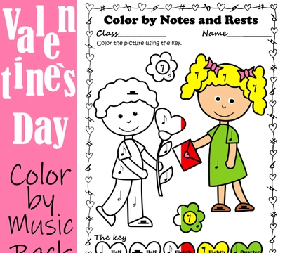 Valentine`s Day Color by Music Pack