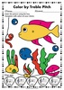 Image for Ocean Animals Color by Treble Clef Note Names Pages and Worksheets product