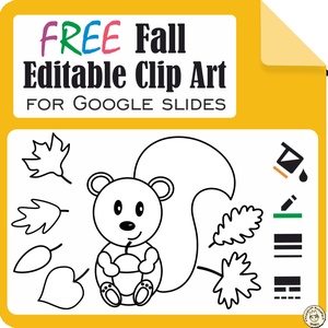 Free Fall Editable Clip Art for Google Slides
