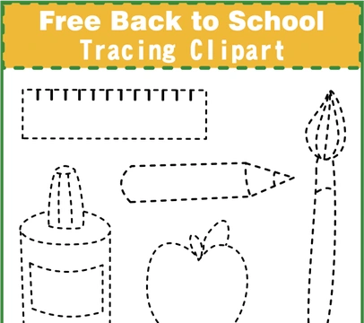 Weekly Freebies Back to School Tracing Clipart