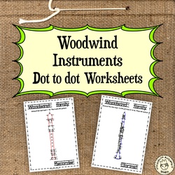 Image for Woodwind Instruments Dot to dot Worksheets product