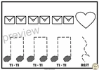 Image for Color, Trace, Clap! Valentine`s Day Music Rhythm Activities {Ta, Ti-Ti, Rest} product