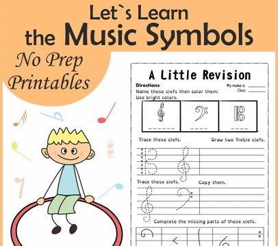 Let`s Learn the Music Symbols {No Prep Printables Bundle}