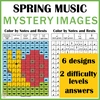 Image for Spring Music Activites - Color by Note Mystery Pictures product