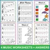 Image for Ocean Animals Color by Treble Clef Note Names Pages and Worksheets product