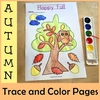 Image for Fall Trace and Color Pages {Fine Motor Skills + Pre-writing} product