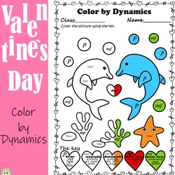 Image for Valentine`s Day Music Coloring Pages | Color by Dynamics product