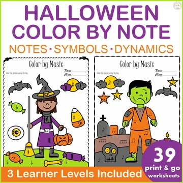 Halloween Color by Music Pack