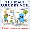 Image for Peter and the Wolf Music Coloring Sub Plans Bundle product