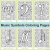 Image for Music Notes & Symbols Coloring Sheets | Mandala Style product