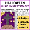 Image for Halloween Music Color by Note Mystery Picture product