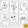 Image for Little Monsters Coloring Pages set # 2 product