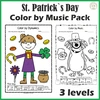 Image for St. Patrick`s Day Music Coloring Worksheets product