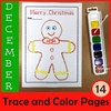 Image for Christmas Trace and Color Pages {Fine Motor Skills + Pre-writing} product