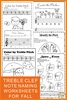 Image for Treble Clef Note Naming Worksheets for Fall product