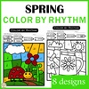 Image for Spring Music Color by Code Worksheets | Color by Rhythm product