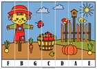 Image for Music Digital Puzzles Fall Themed {Treble Pitch} {PDF + Google Slides} product