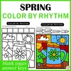 Image for Spring Music Color by Code Worksheets | Color by Rhythm product