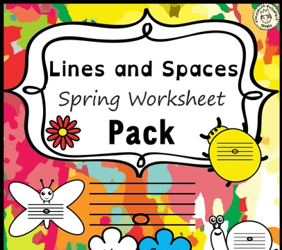 Lines and Spaces Spring Worksheet Pack