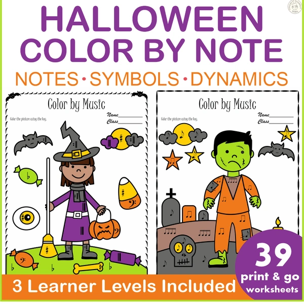 Halloween Color by Music Pack