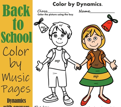Back to School Color by Music Pages {Dynamics}