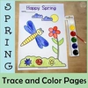 Image for Spring Trace and Color Pages {Fine Motor Skills + Pre-writing} product