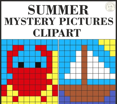 Summer Mystery Pictures Clipart | Pixel Art Images
