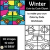 Image for Winter Color By Code Clipart product