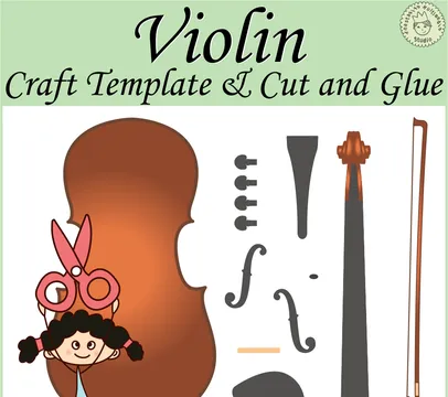 Violin Craft Template | Cut & Glue Activity