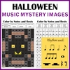 Image for Halloween Music Color by Note Mystery Picture product